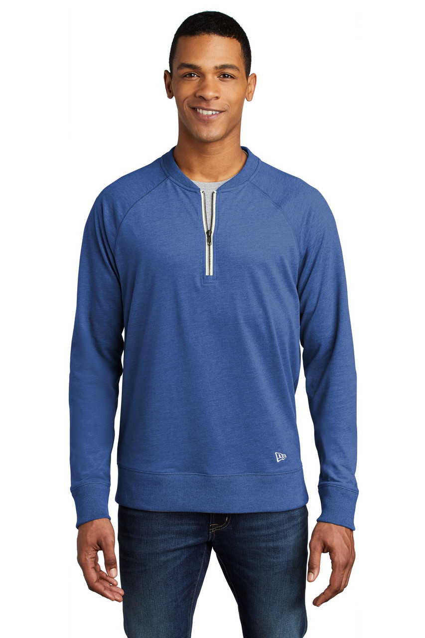 New Era ® Sueded Cotton Blend 1/4-Zip Pullover NEA123 Royal Heather