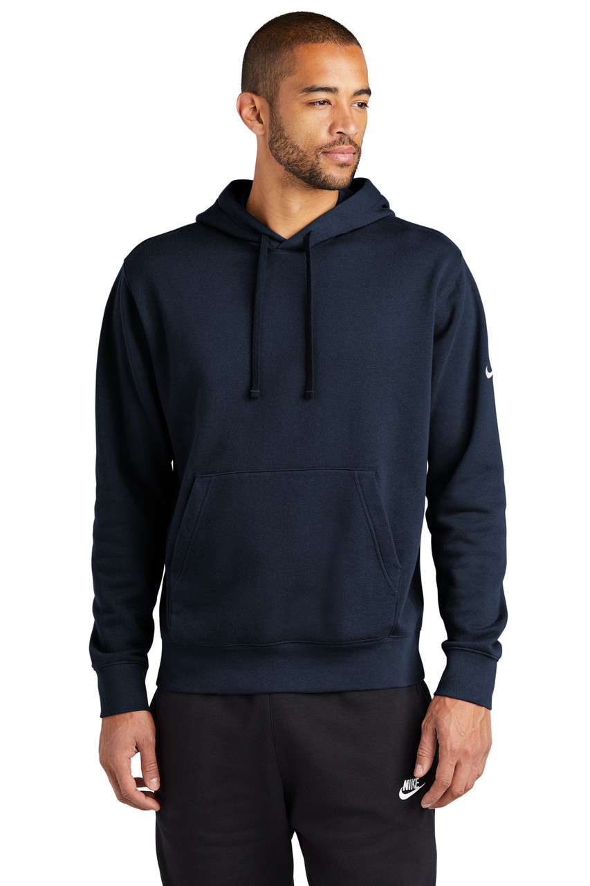 Nike Club Fleece Sleeve Swoosh Pullover Hoodie NKDR1499 Midnight Navy