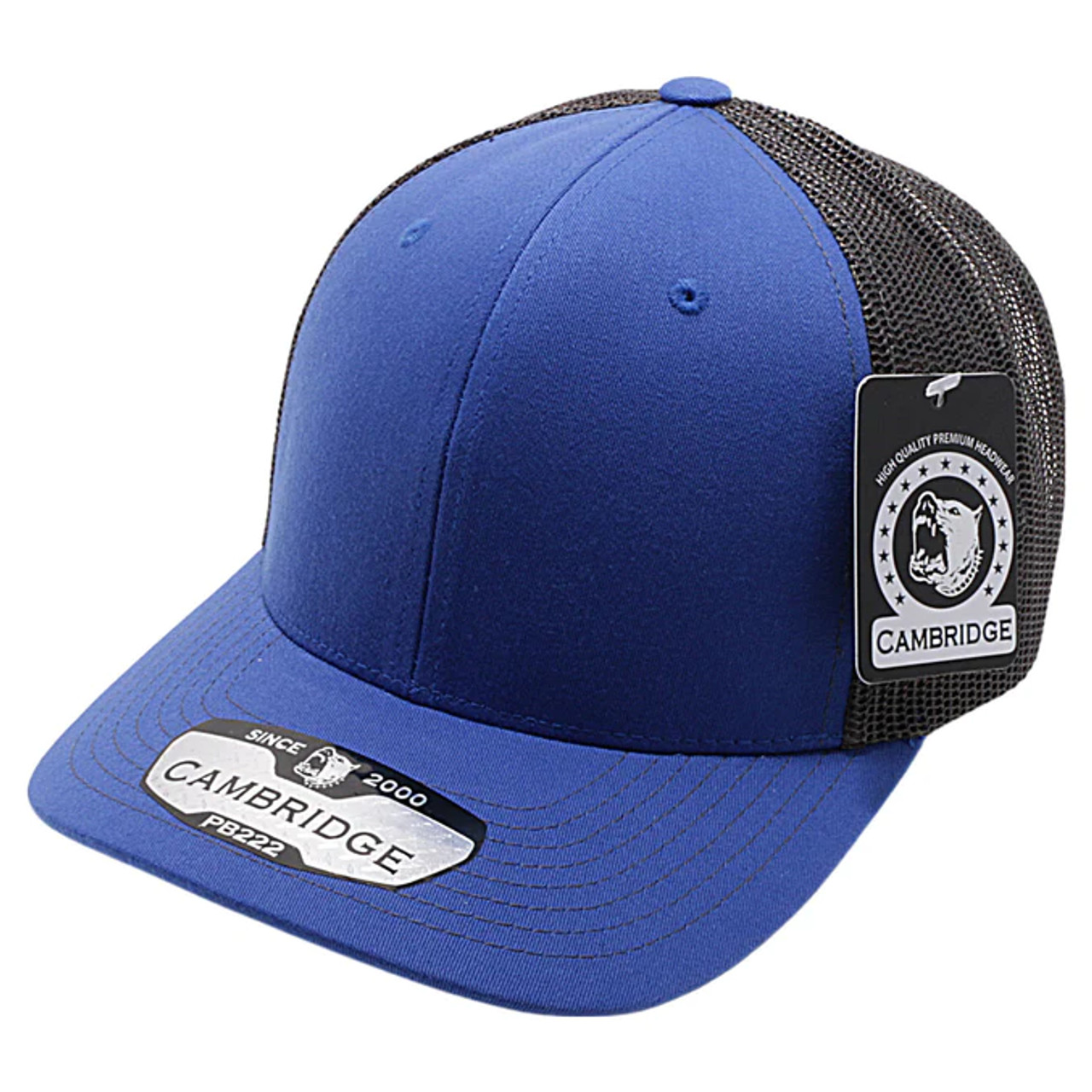 PB222 Pit Bull Cambridge Trucker Hat Royal/Charcoal