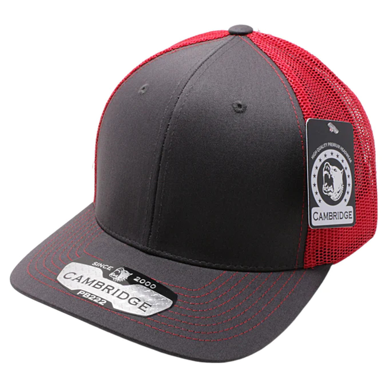 PB222 Pit Bull Cambridge Trucker Charcoal/Red