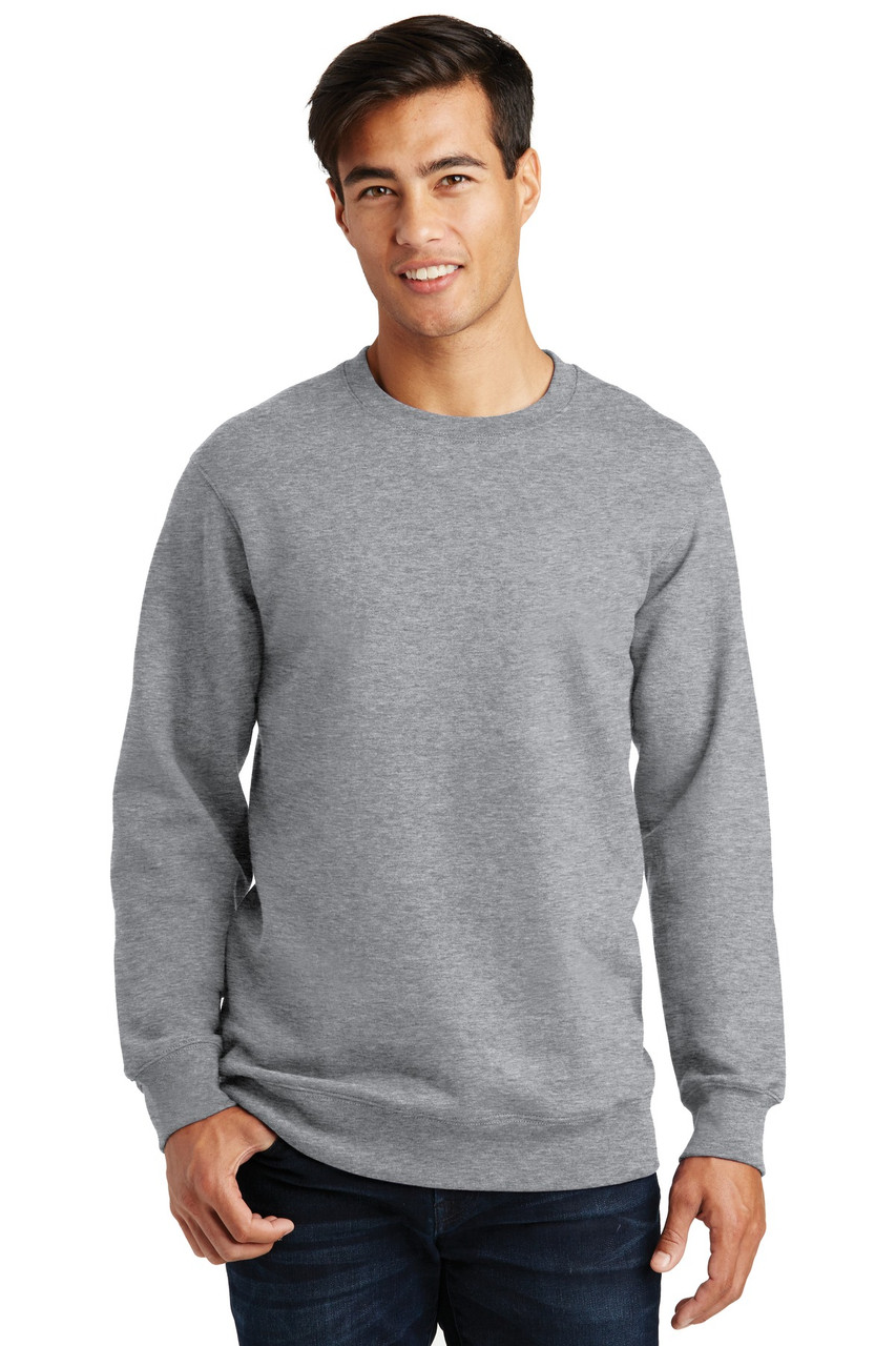 Port & Company® Fan Favorite Fleece Crewneck Sweatshirt. PC850 Athletic Heather