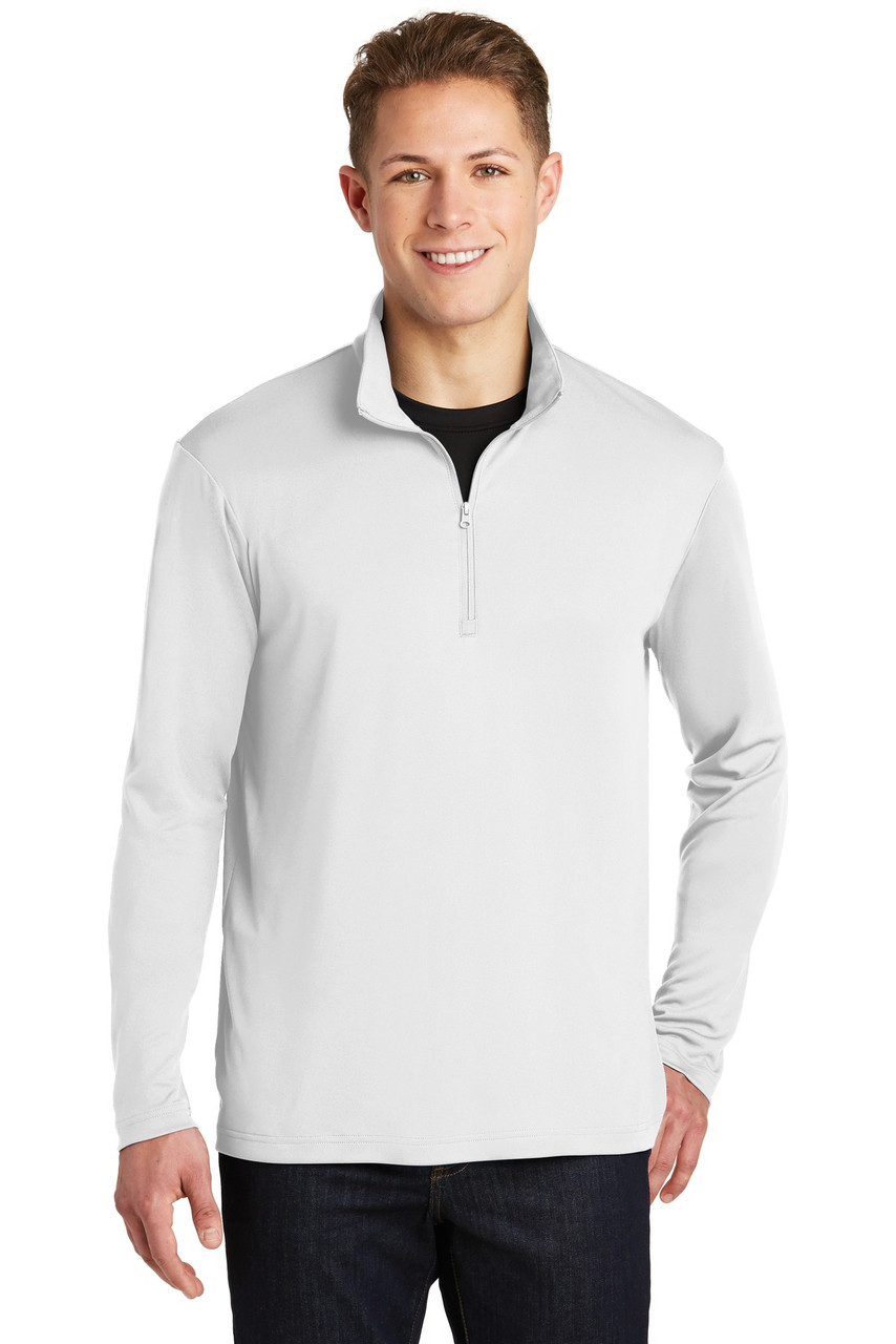 Sport-Tek® PosiCharge® Competitor™ 1/4-Zip Pullover. ST357 White