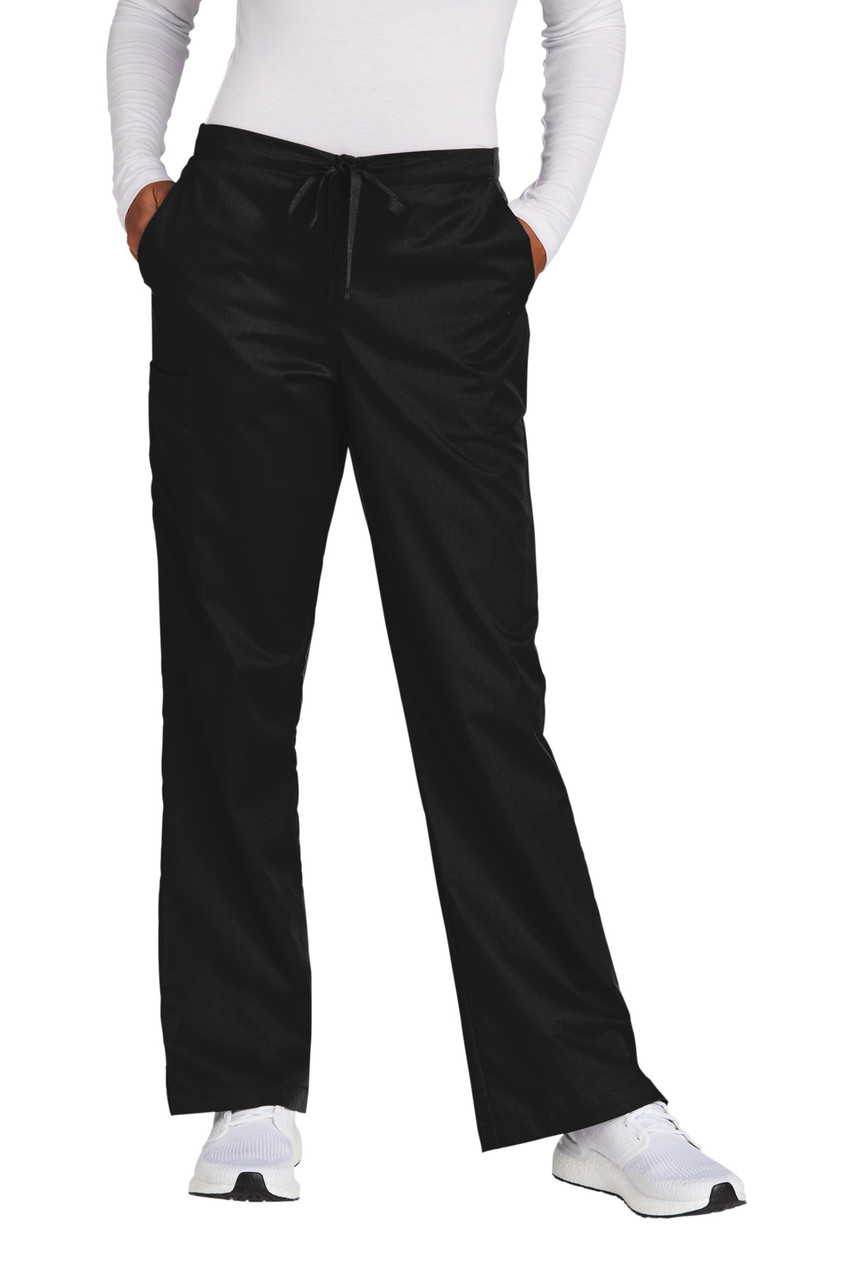 WonderWink® Women's WorkFlex™ Flare Leg Cargo Pant WW4750 Black 2XL