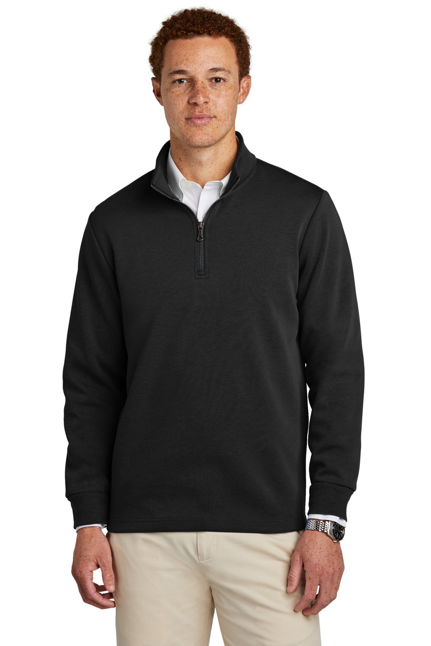 Brooks Brothers® Double-Knit 1/4-Zip BB18206 Deep Black