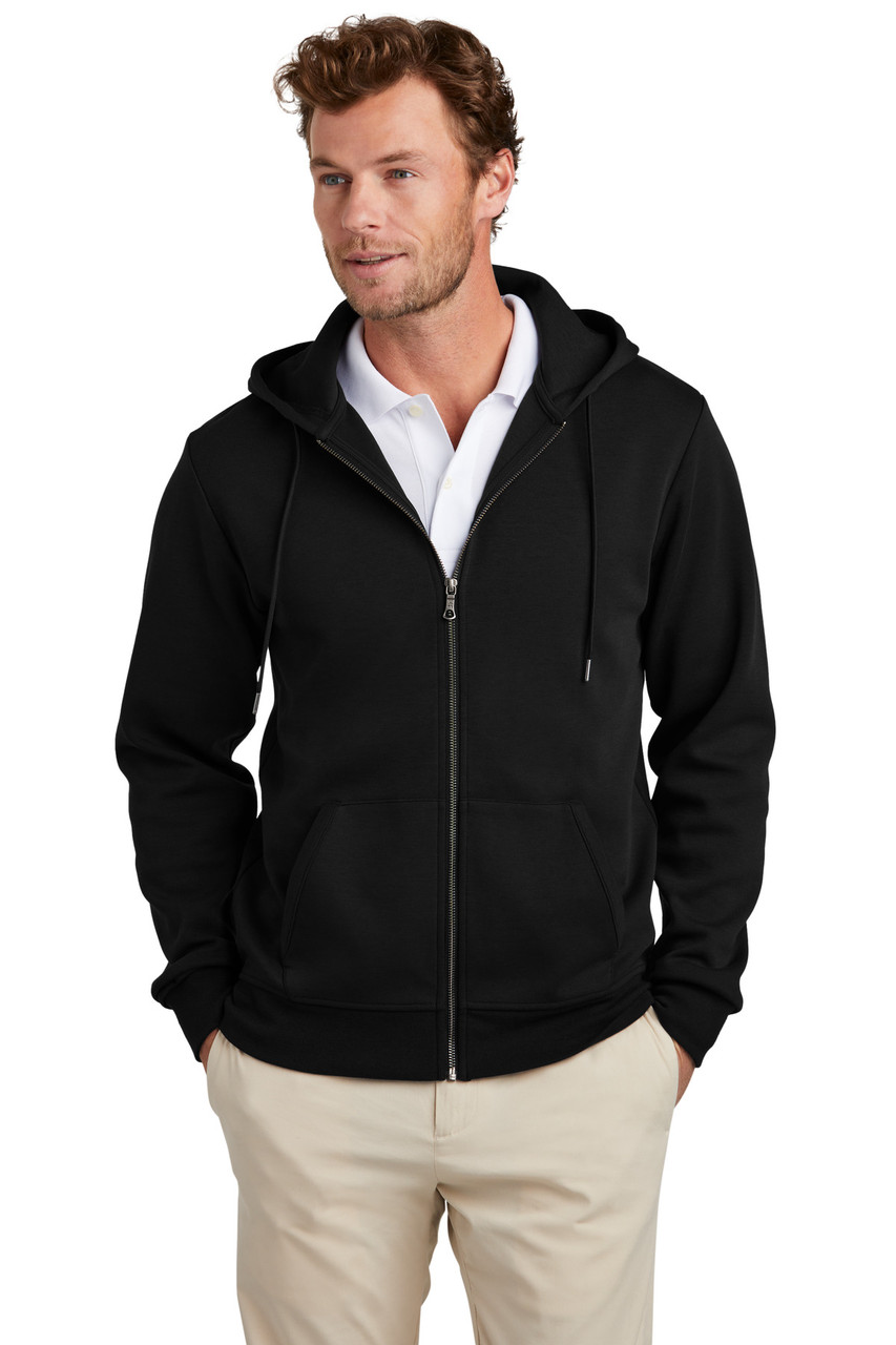 Brooks Brothers® Double-Knit Full-Zip Hoodie BB18208 Deep Black