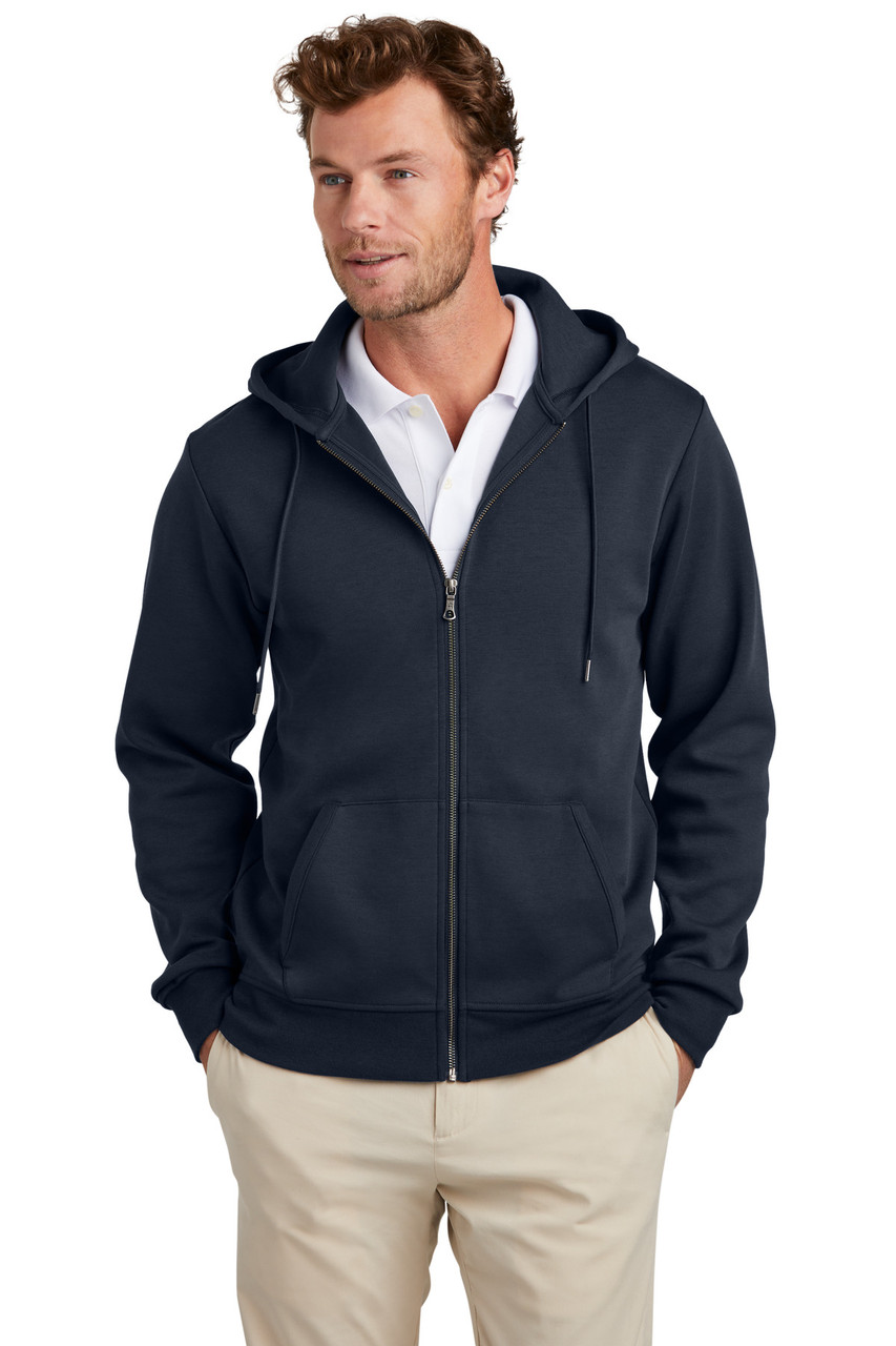 Brooks Brothers® Double-Knit Full-Zip Hoodie BB18208 Night Navy