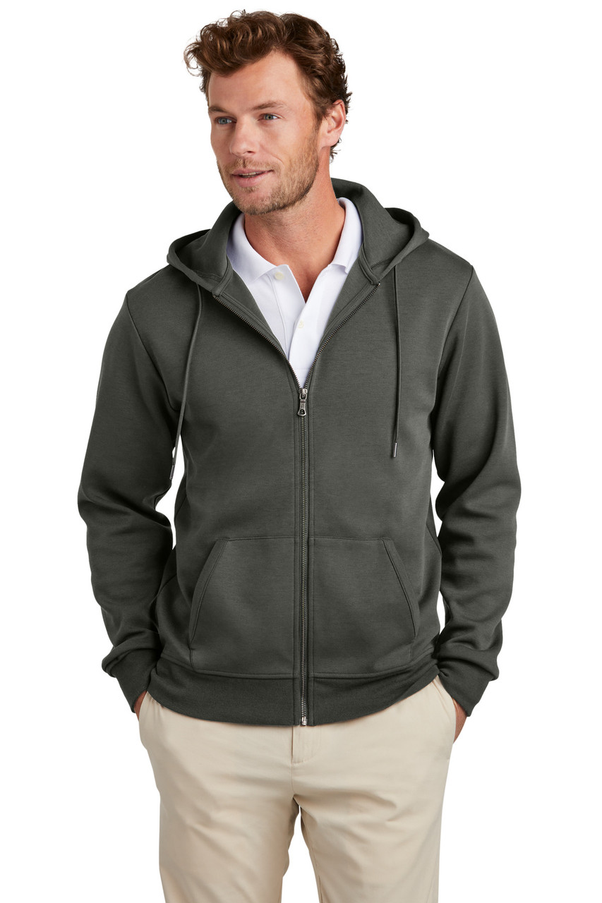 Brooks Brothers® Double-Knit Full-Zip Hoodie BB18208 Windsor Grey