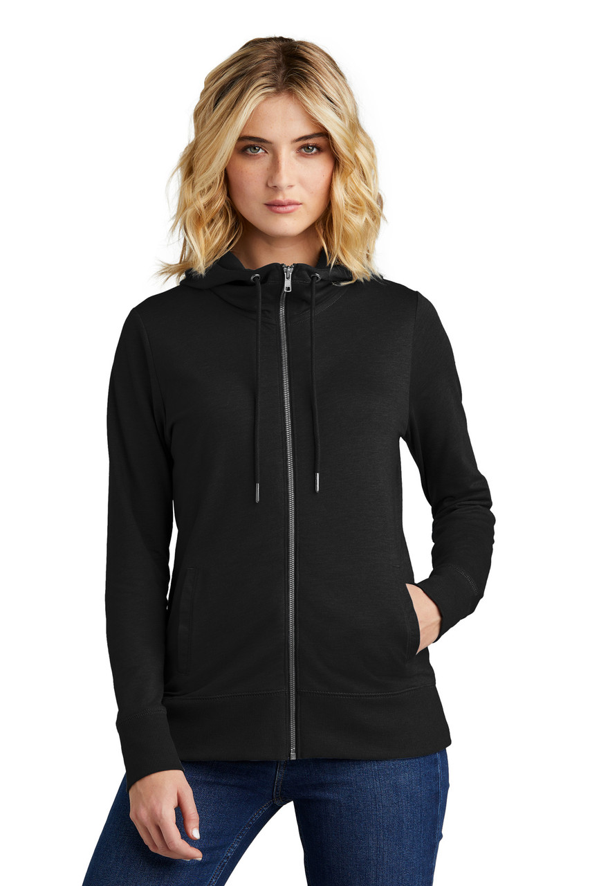 District® Women's Featherweight French Terry™ Full-Zip Hoodie DT673 Black