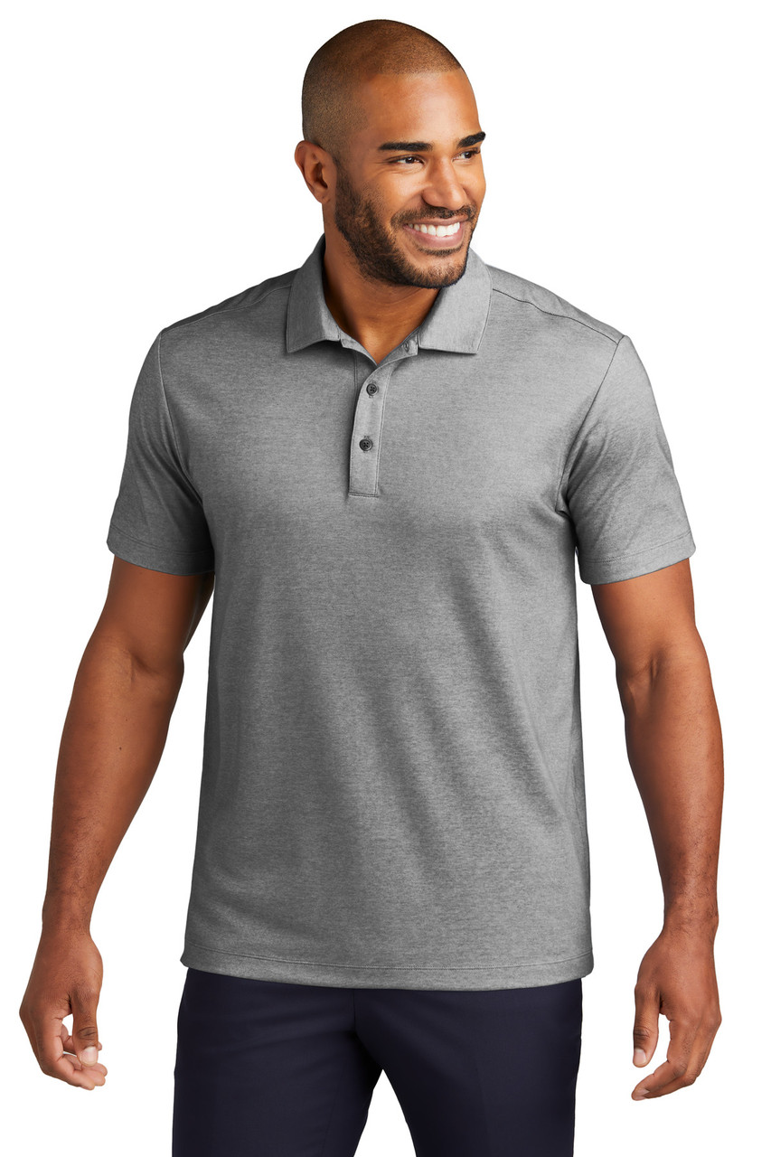 Port Authority® Fine Pique Blend Polo K830 Charcoal Heather XS