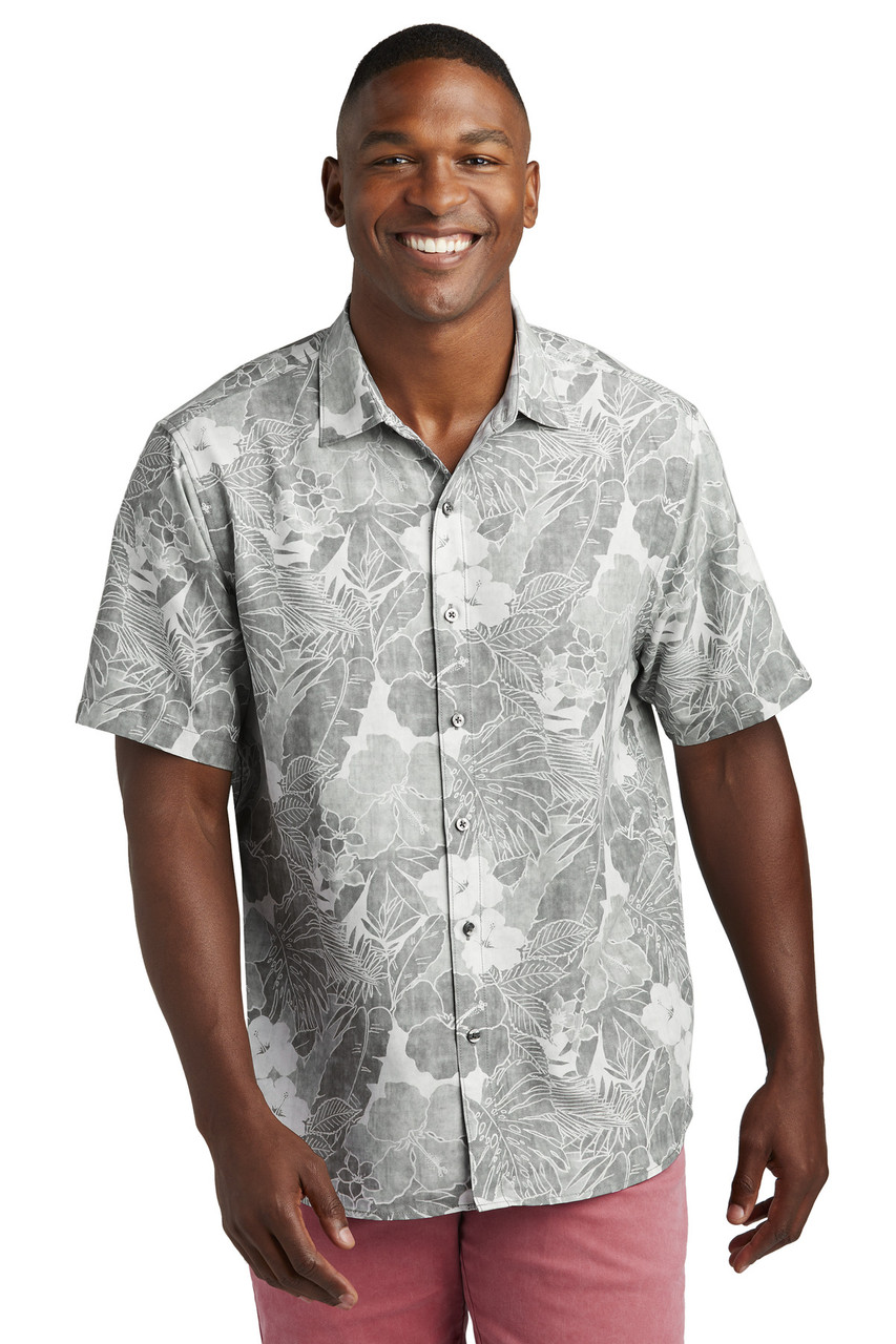 LIMITED EDITION Tommy Bahama® Coconut Point Playa Flora Short Sleeve Shirt ST325929TB Light Grey S