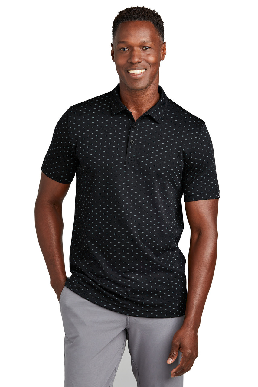 TravisMathew Oceanside Geo Polo TM1MY403 Black/ Aegean Blue