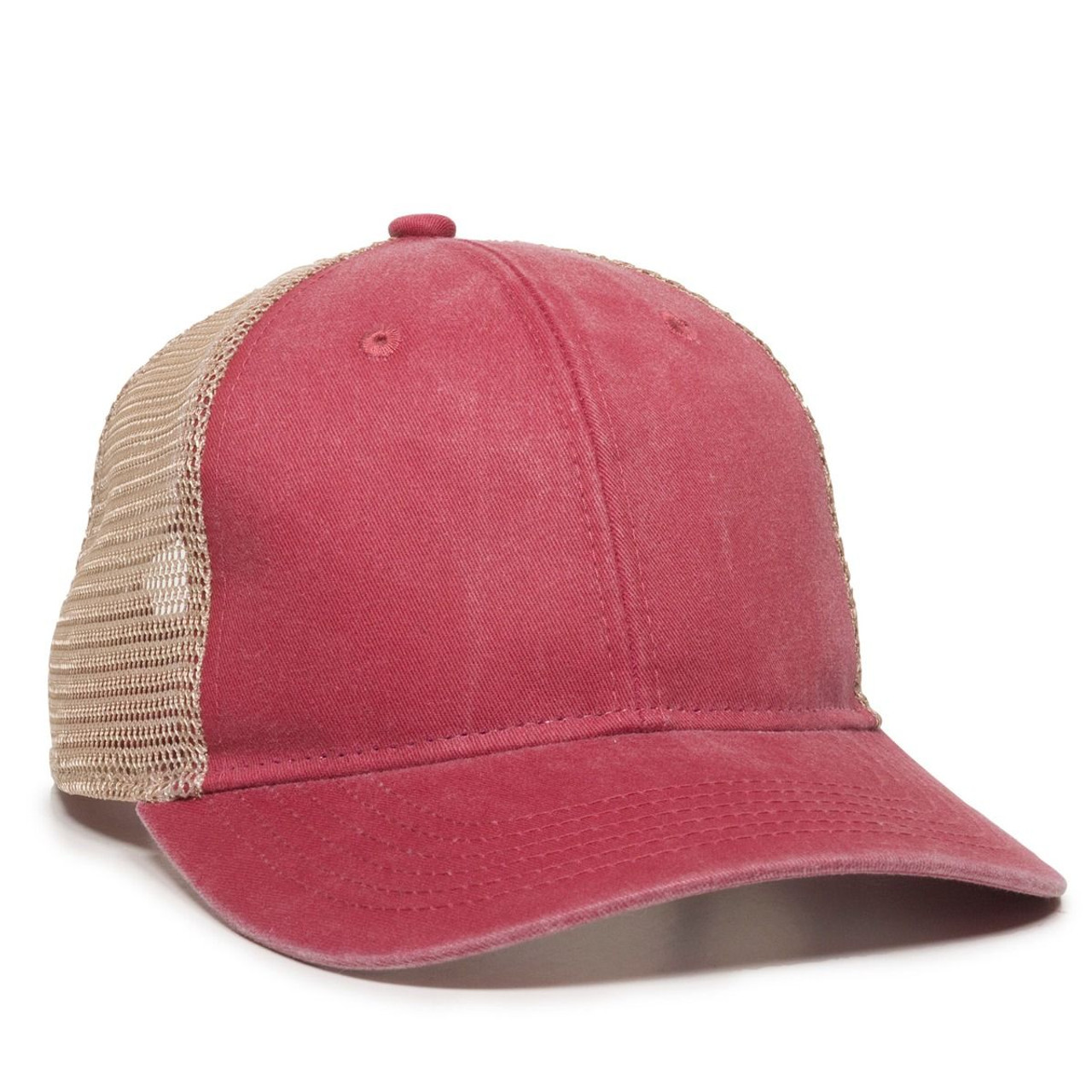 Ponytail Mesh-Back Cap - PNY100M Red/ Tea Stain