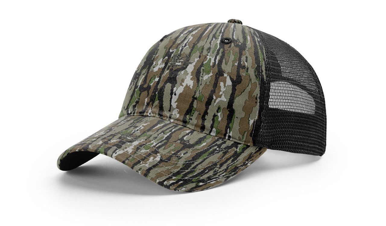 Richardson Garment Washed Trucker Cap - 111P REALTREE ORIGINAL/BLACK