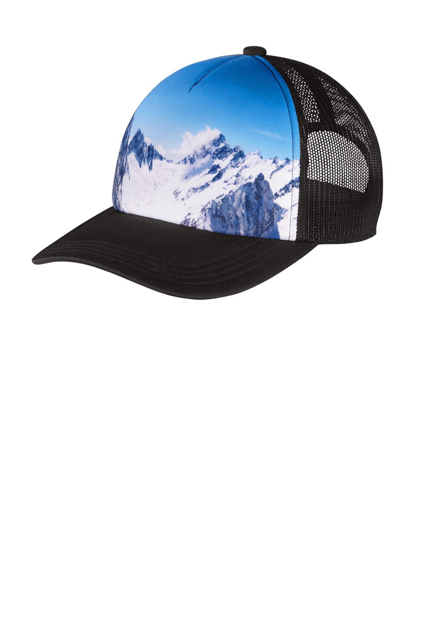 Port Authority ® Photo Real Snapback Trucker Cap C950 Snow Caps