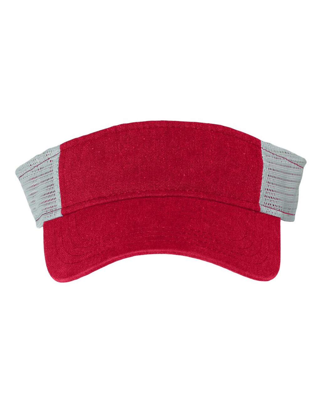 Pigment-Dyed Trucker Visor - SP540 Red/ Stone