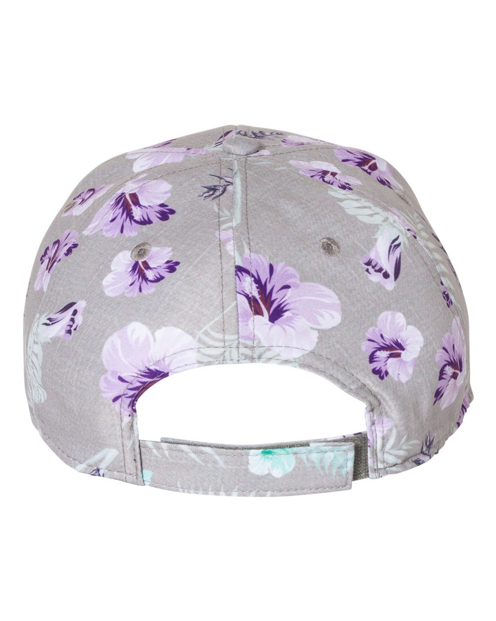 Tropical Print Cap - SP820 Grey/Purple Back