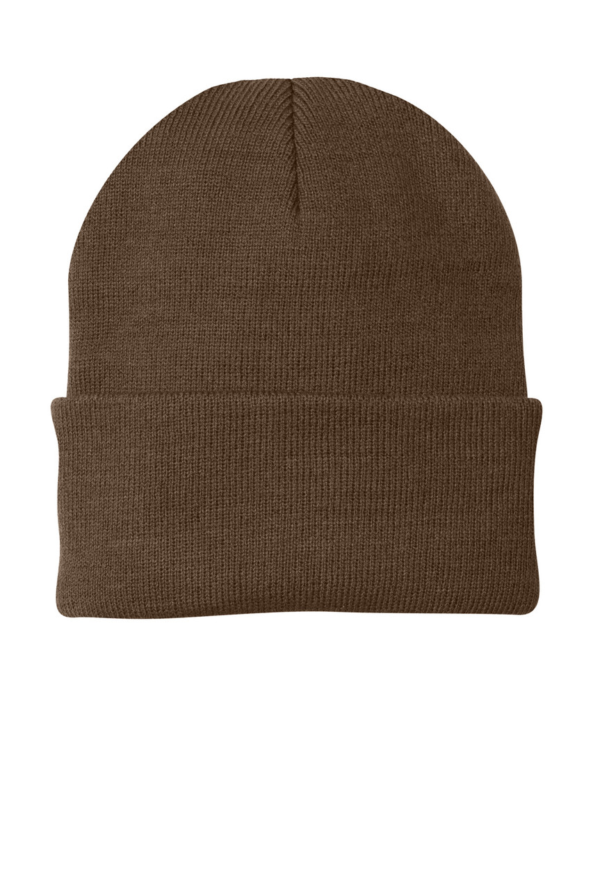 Port & Co™ Knit Cap.  CP90 Brown Port & Co™ Knit Cap.  CP90 Brown