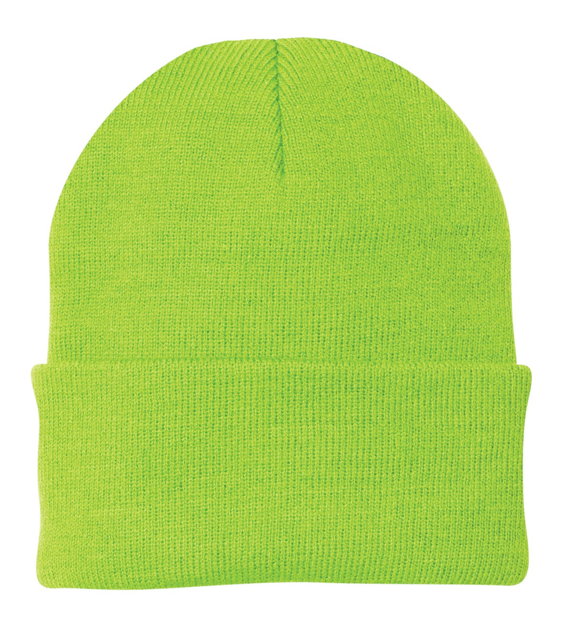 Port & Co™ Knit Cap.  CP90 Neon Green Port & Co™ Knit Cap.  CP90 Neon Green