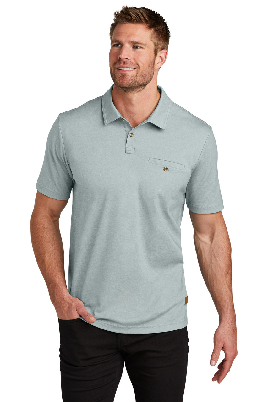 TravisMathew Sunsetters Pocket Polo TM1MZ344 Balsam Green Heather