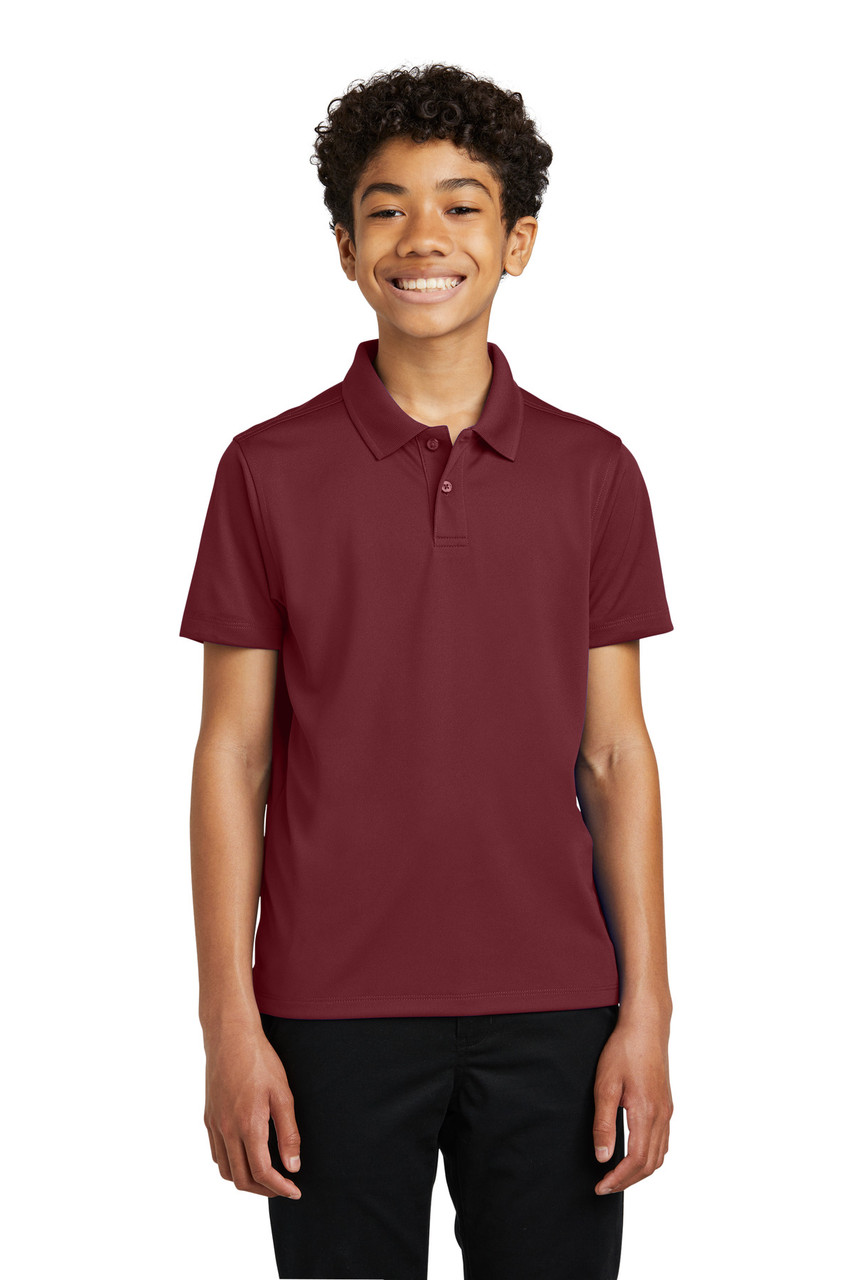 Port Authority® Youth Dry Zone® UV Micro-Mesh Polo Y110 Burgundy