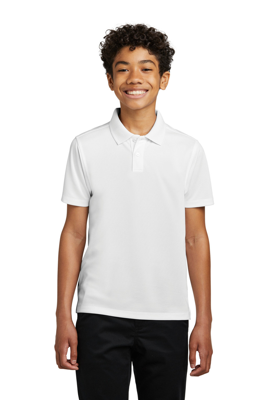 Port Authority® Youth Dry Zone® UV Micro-Mesh Polo Y110 White