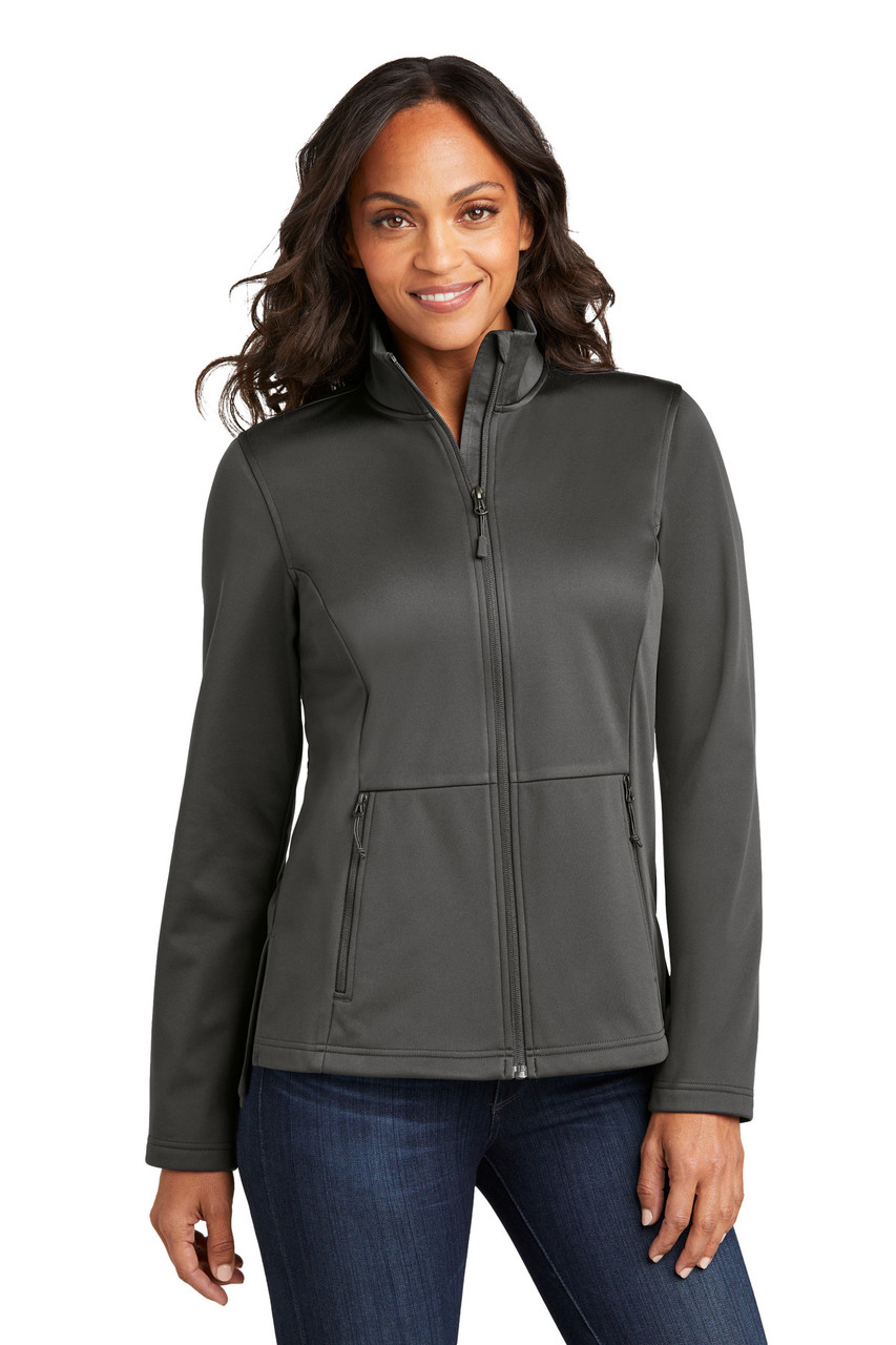 Port Authority® Ladies Flexshell Jacket L617 Grey Steel