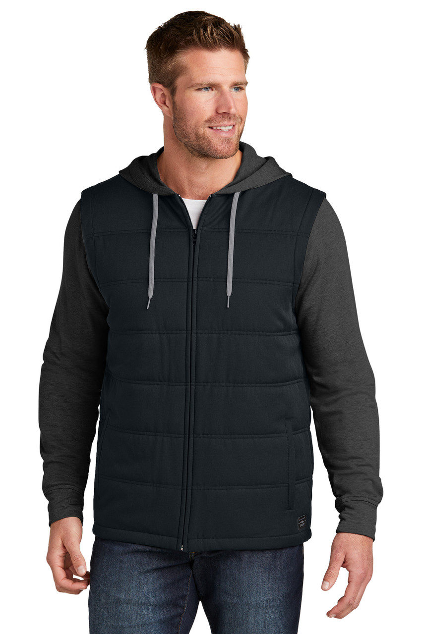 TravisMathew Tides Up Hooded Jacket TM1MZ336 Black/ Black Heather