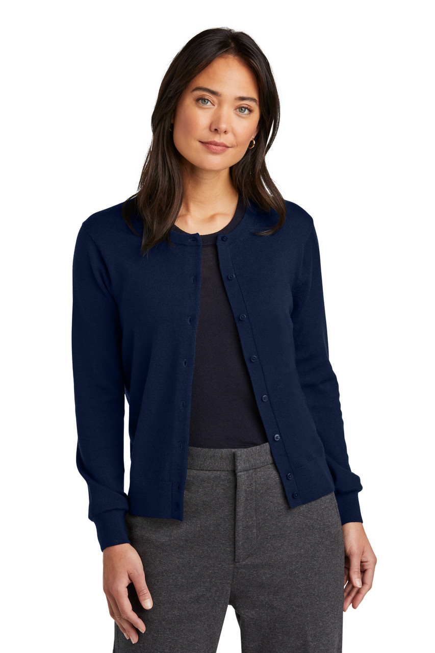 Brooks Brothers® Women's Washable Merino Cardigan Sweater BB18413 Navy Blazer