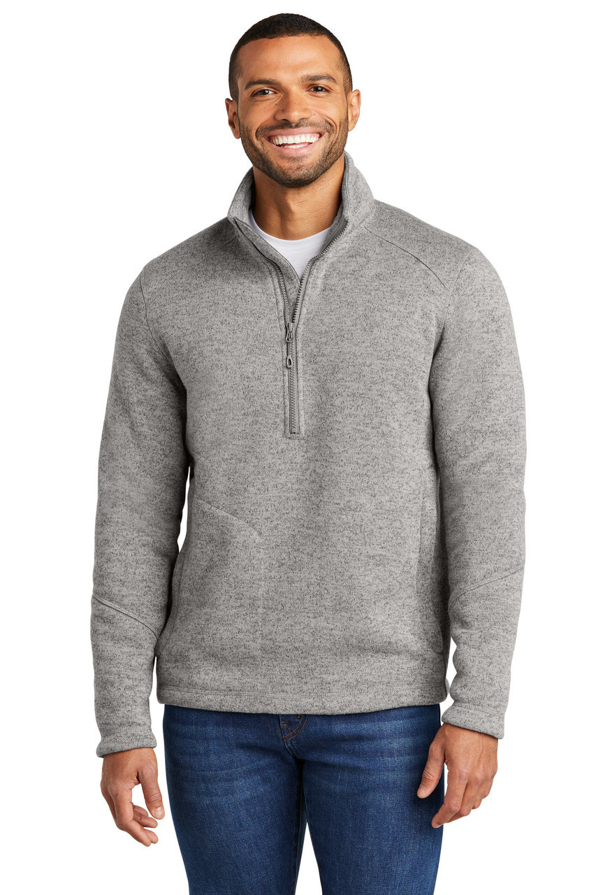 Port Authority® Arc Sweater Fleece 1/4-Zip F426 Deep Smoke Heather