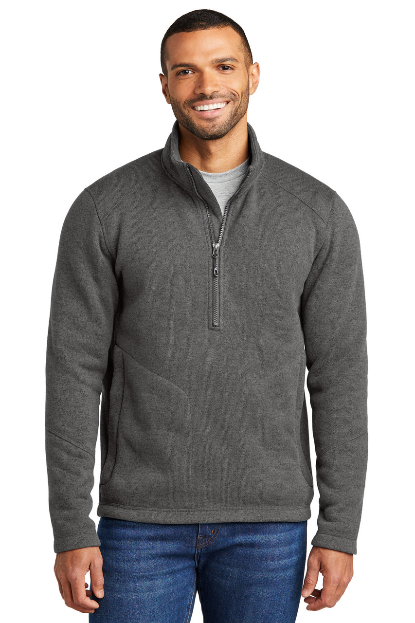 Port Authority® Arc Sweater Fleece 1/4-Zip F426 Grey Smoke Heather