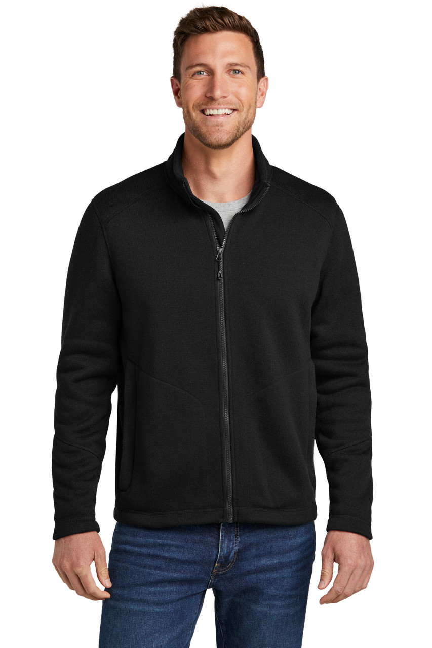 Port Authority® Arc Sweater Fleece Jacket F428 Deep Black