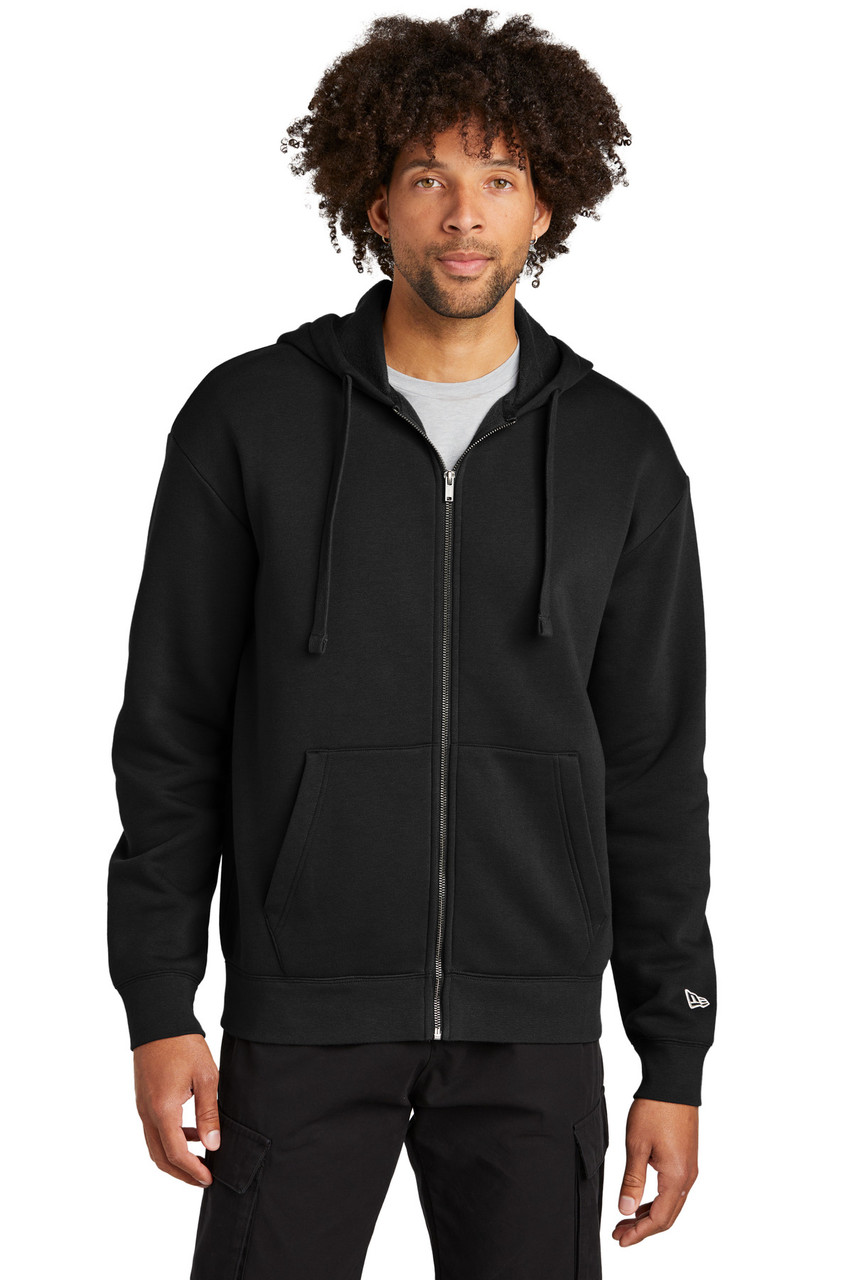 New Era® Heritage Fleece Full-Zip Hoodie NEA526 Black