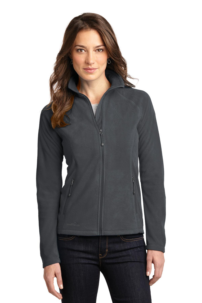 Eddie Bauer® Ladies Full-Zip Microfleece Jacket. EB225 Grey Steel