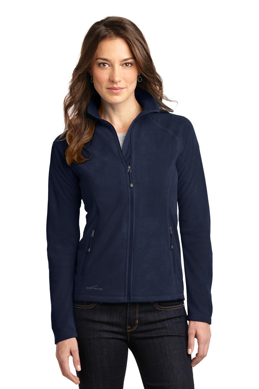 Eddie Bauer® Ladies Full-Zip Microfleece Jacket. EB225 Navy