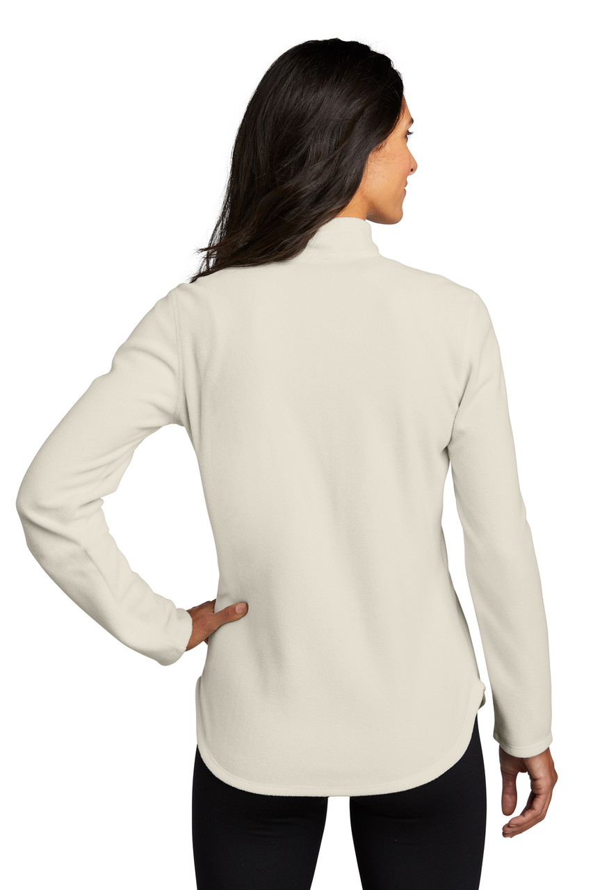 Eddie Bauer® Ladies 1/2-Zip Microfleece Jacket EB227 Ivory  Back