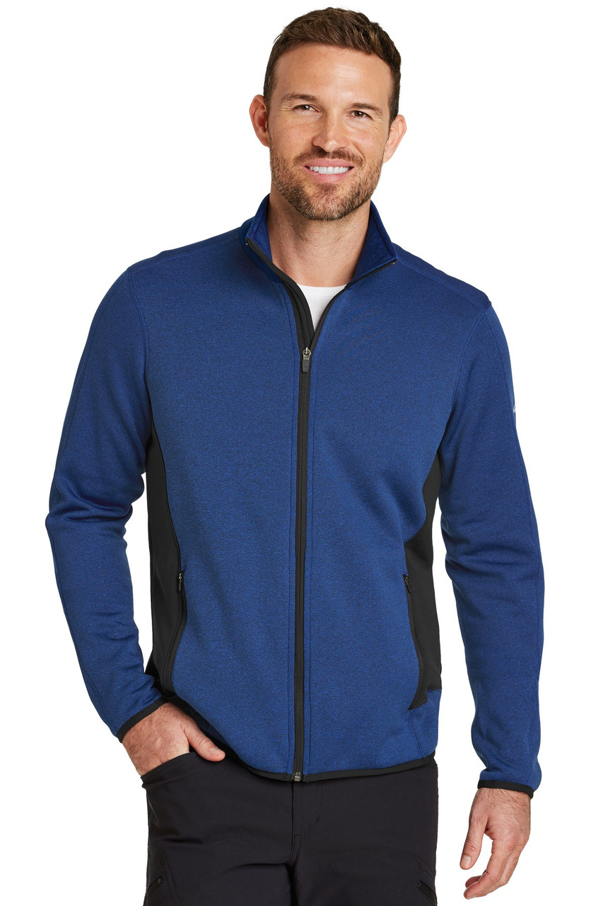 Eddie Bauer® Full-Zip Heather Stretch Fleece Jacket. EB238 Blue Heather