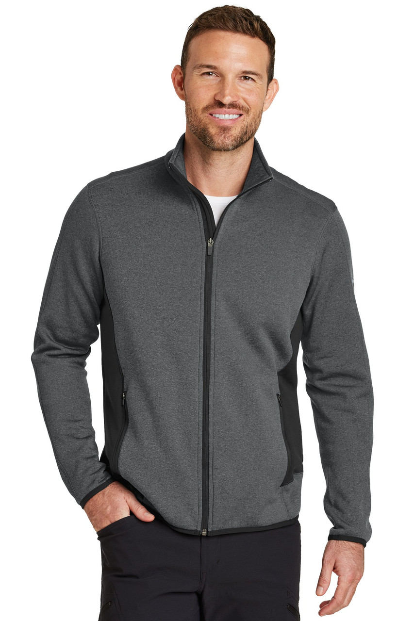 Eddie Bauer® Full-Zip Heather Stretch Fleece Jacket. EB238 Dark Charcoal Heather