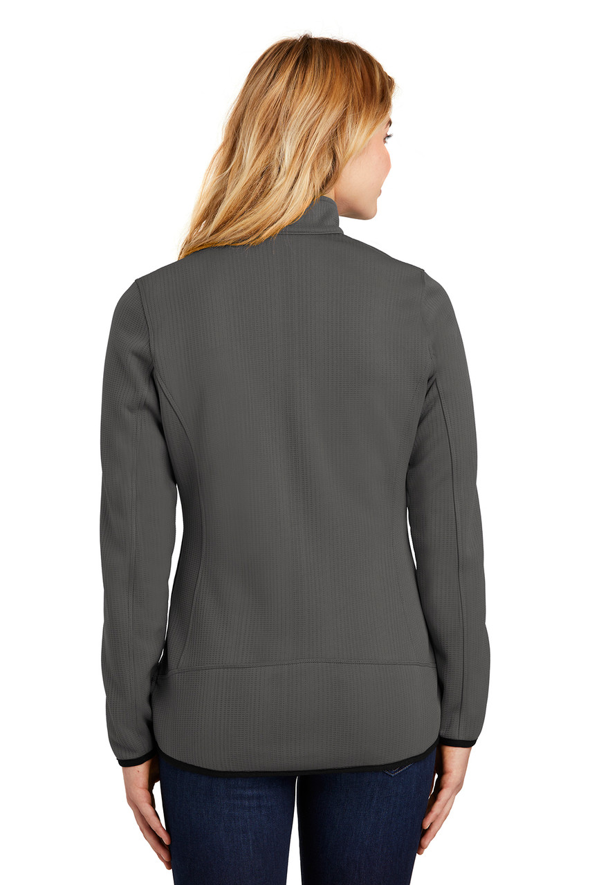 Eddie Bauer ® Ladies Dash Full-Zip Fleece Jacket. EB243 Grey Steel  Back