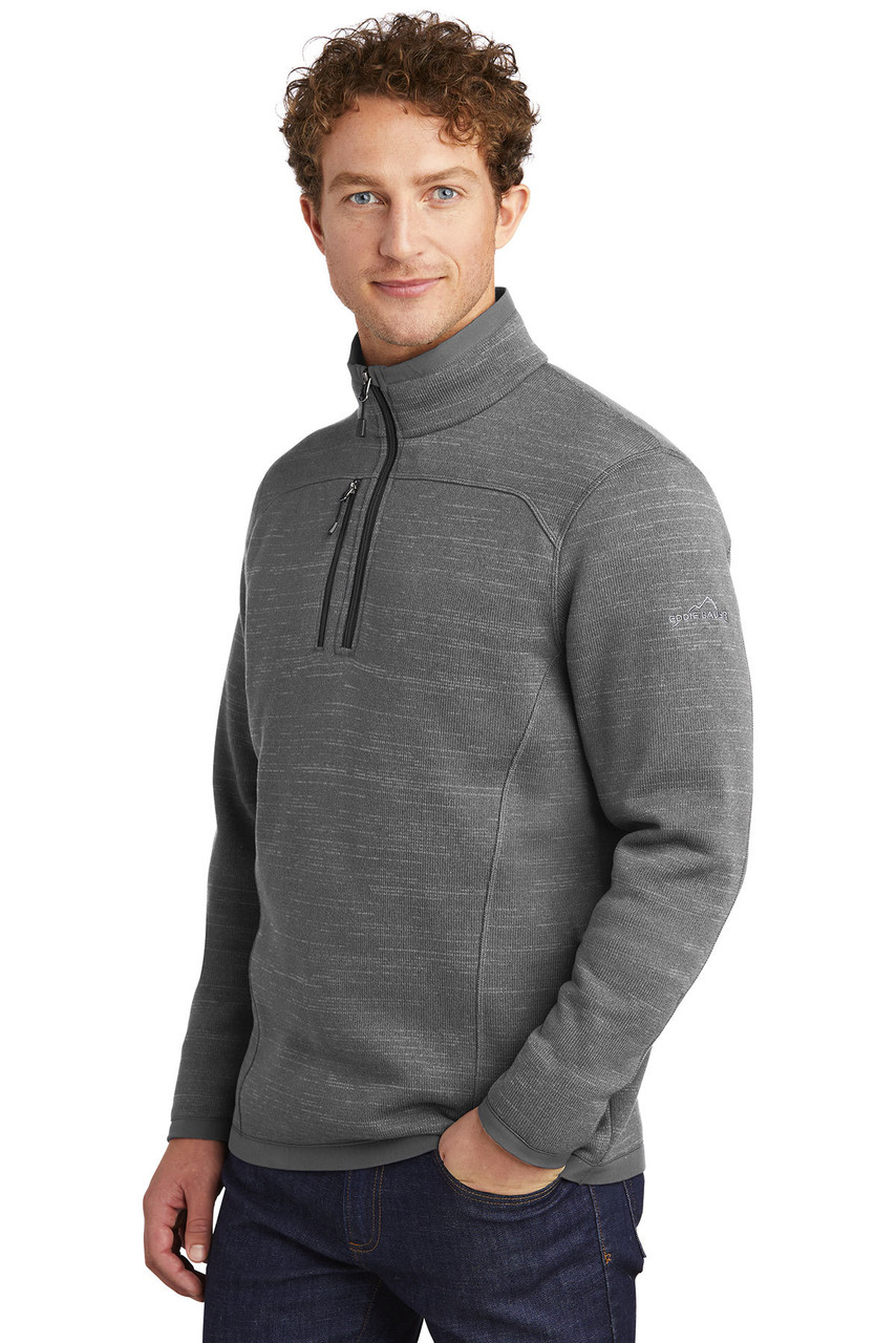 Eddie Bauer ® Sweater Fleece 1/4-Zip. EB254 Dark Grey Heather Alt