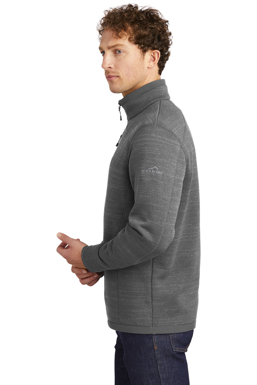 Eddie Bauer ® Sweater Fleece 1/4-Zip. EB254 Dark Grey Heather Side