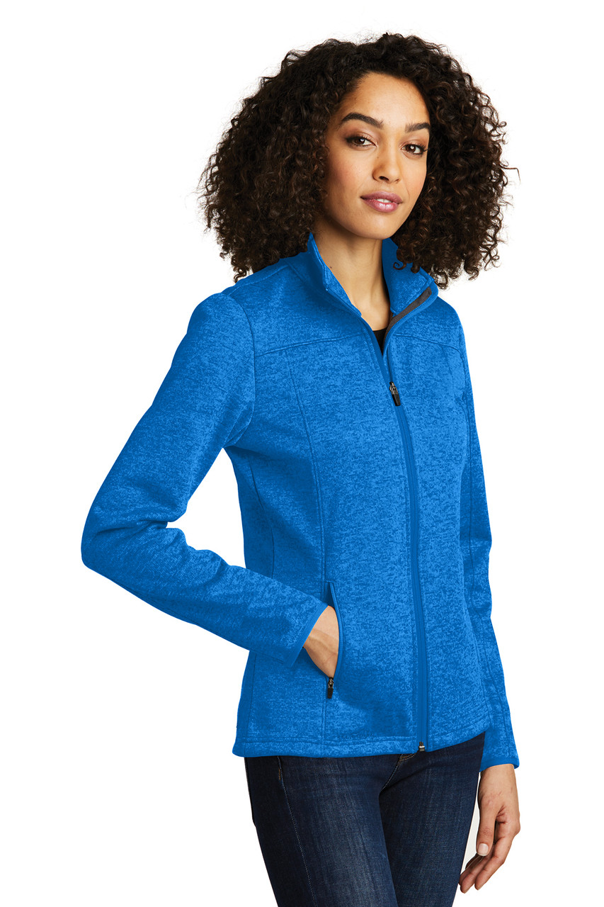 Eddie Bauer® Ladies StormRepel® Soft Shell Jacket. EB541 Brilliant Blue Heather/ Grey Alt