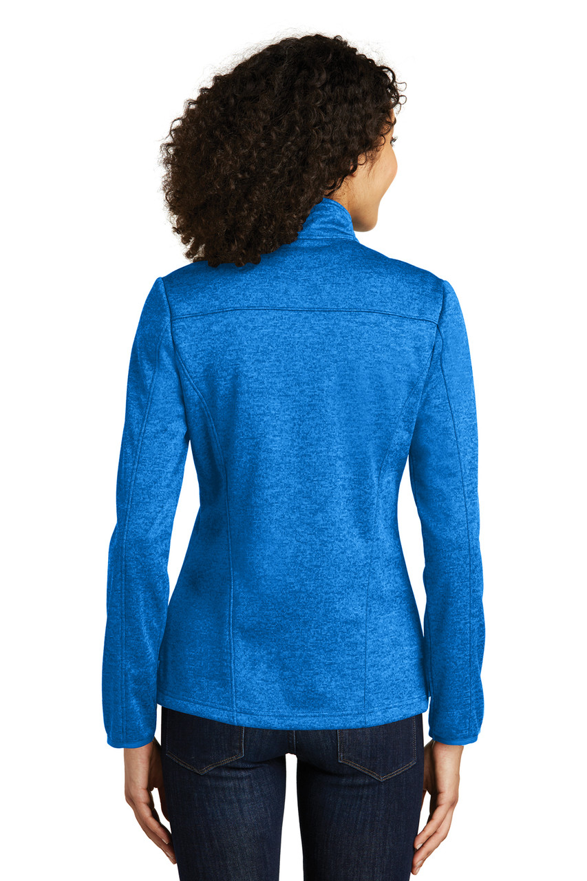 Eddie Bauer® Ladies StormRepel® Soft Shell Jacket. EB541 Brilliant Blue Heather/ Grey Back