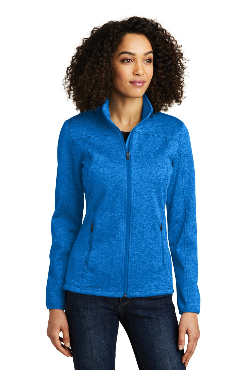 Eddie Bauer® Ladies StormRepel® Soft Shell Jacket. EB541 Brilliant Blue Heather/ Grey