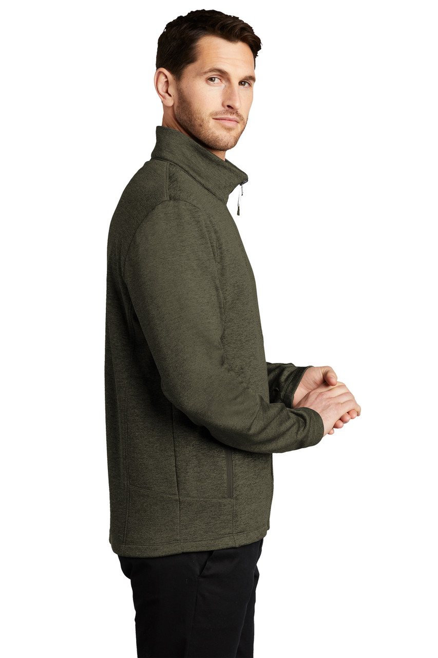 Port Authority ® Collective Striated Fleece Jacket. F905 Deep Olive Heather