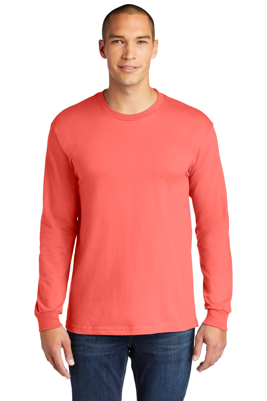 Gildan Hammer ™ Long Sleeve T-Shirt. H400 Coral Silk
