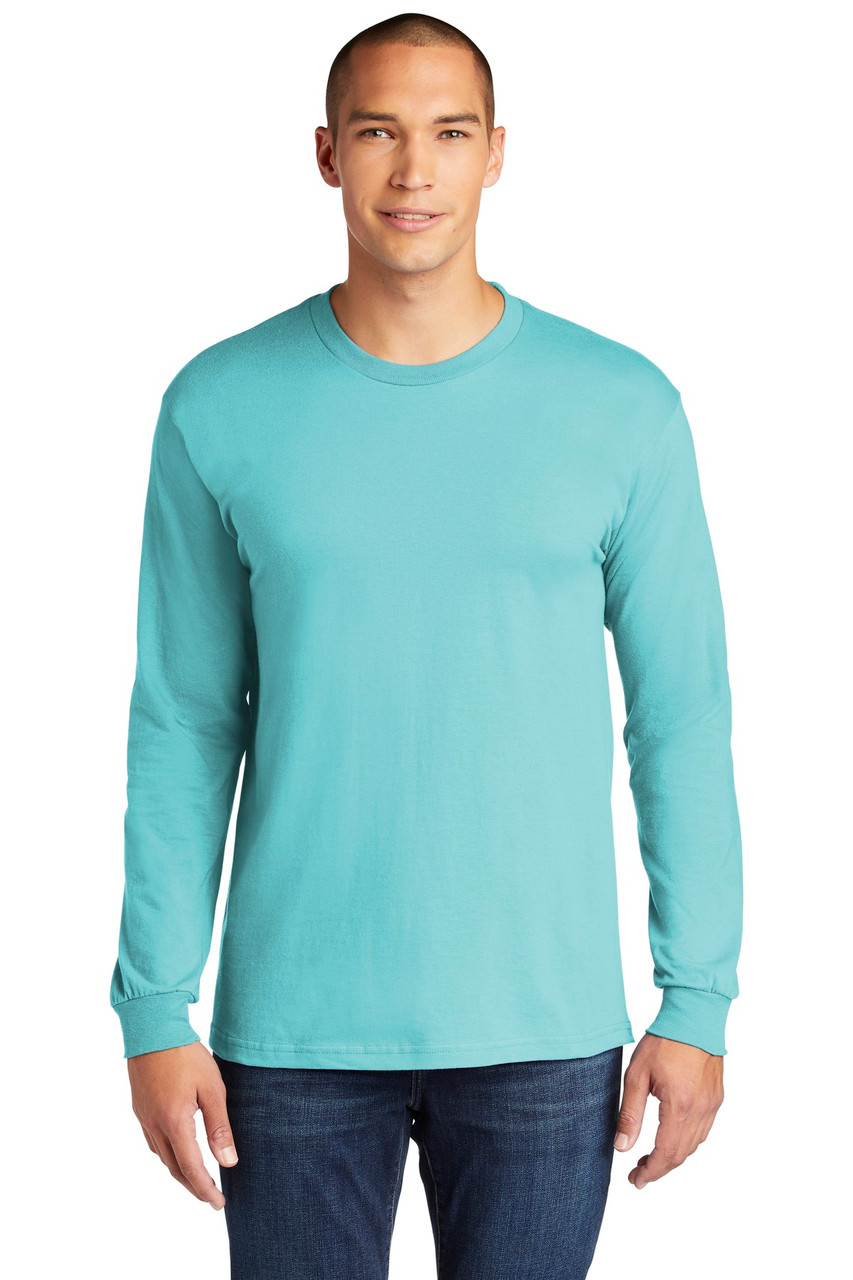 Gildan Hammer ™ Long Sleeve T-Shirt. H400 Lagoon Blue