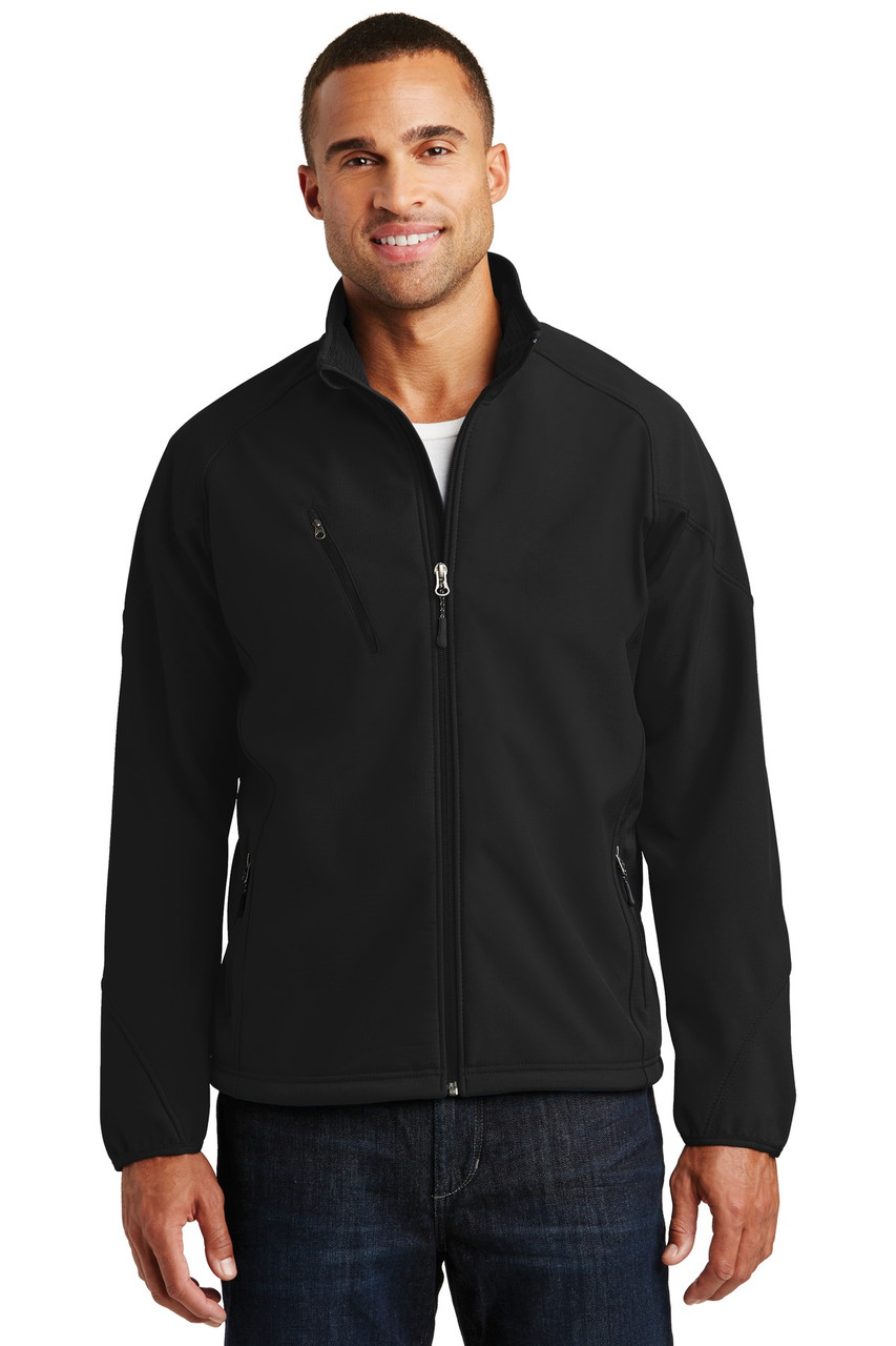 Port Authority® Textured Soft Shell Jacket. J705 Black