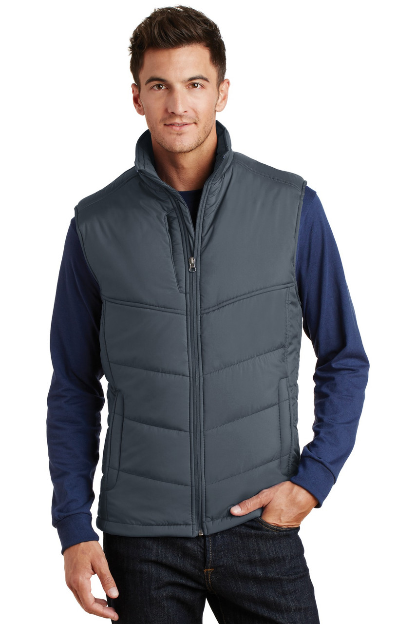 Port Authority® Puffy Vest. J709 Dark Slate/ Black