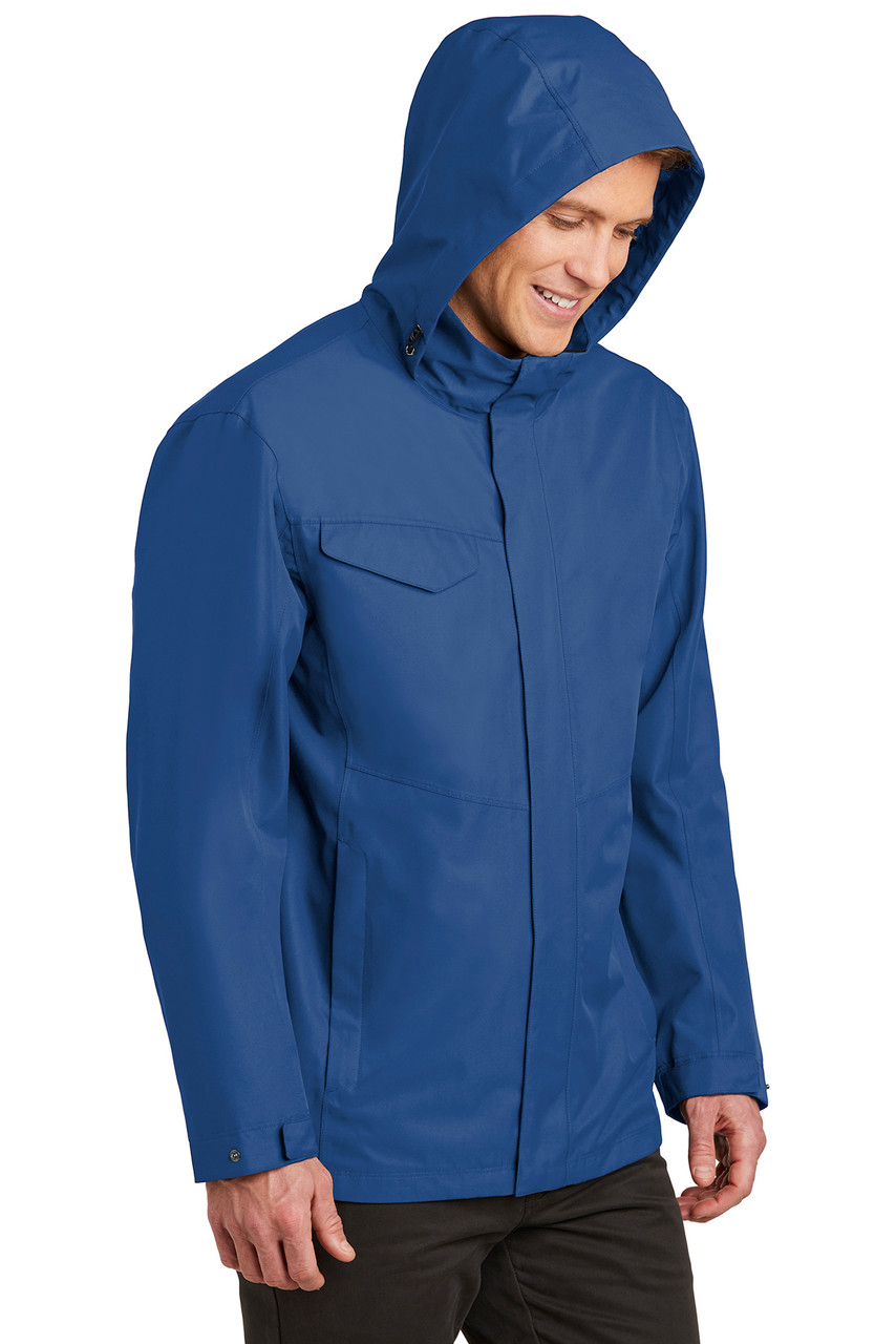 Port Authority ® Collective Outer Shell Jacket. J900 Night Sky Blue Hood