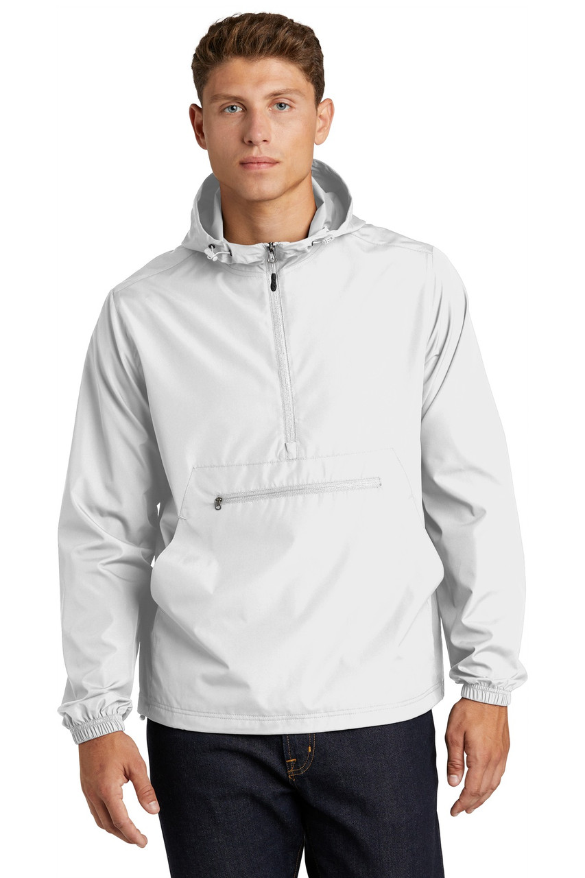 Sport-Tek ® Packable Anorak. JST66 White XS